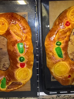 Una foto de Roscón de Reyes sin lactosa