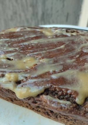 Una foto de Torta🍰de banano🍌,cacao🍫y dulce🍯de leche🍌🥛