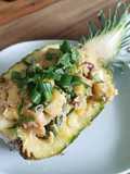 Fried rice aux crevettes et ananas