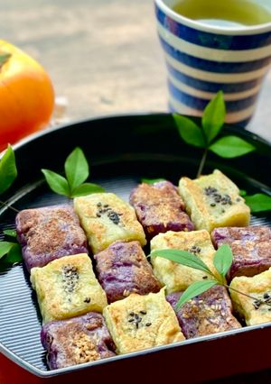 A picture of Sweet Potato Mochi Square ‘Kintsuba’.