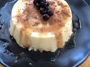 Una foto de flan proteínico