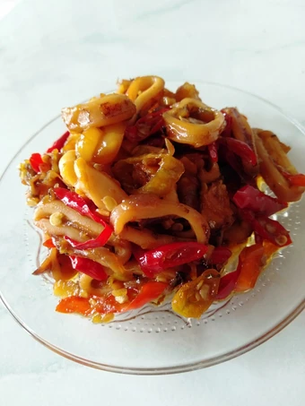 Cara Mudah Membuat Resep  Tumis Cumi Asin Manis Pedas yang Lezat Sekali, Sempurna