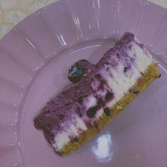 A picture of Blueberry Cheese Cake.