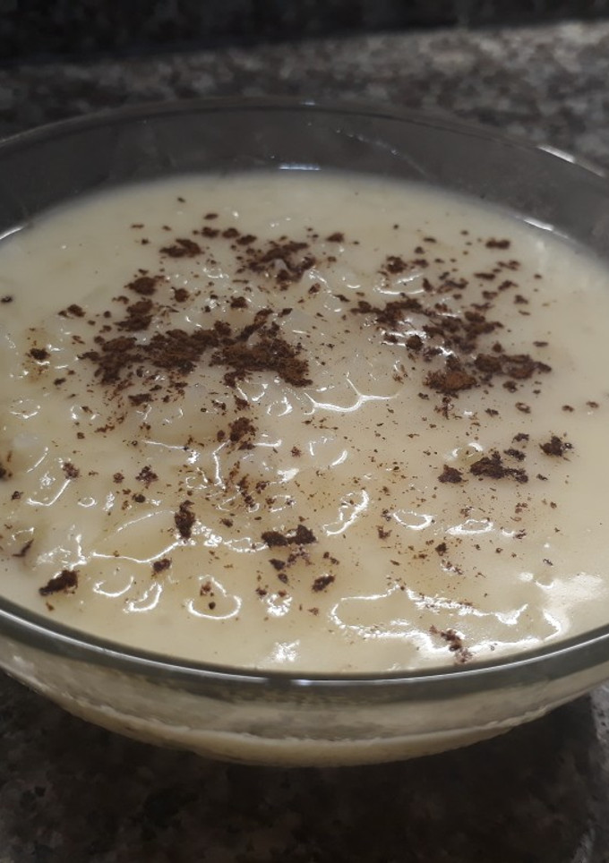 Una foto de Arroz con leche de coco