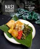 Nasi ala Padang (gulai telur & tahu+sambal+lalapan)