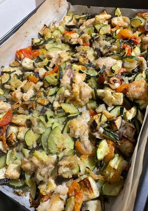 Foto di Pollo gratinato al forno con verdure