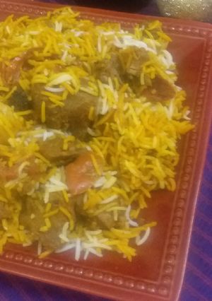 A picture of Daigi beef biryani.