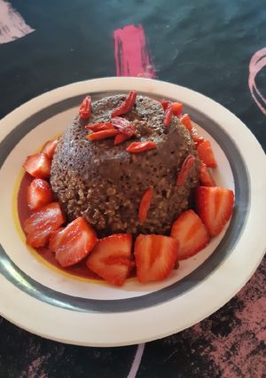 Une photo de Bowl cake banane choco