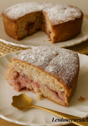 Une photo de Gâteau aux fraises et amandes