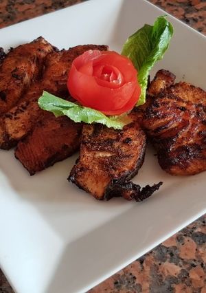 صورة لوصفة سلمون مشوي 🐟