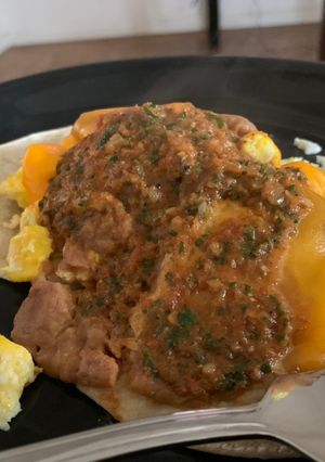 A picture of Huevos Rancheros.