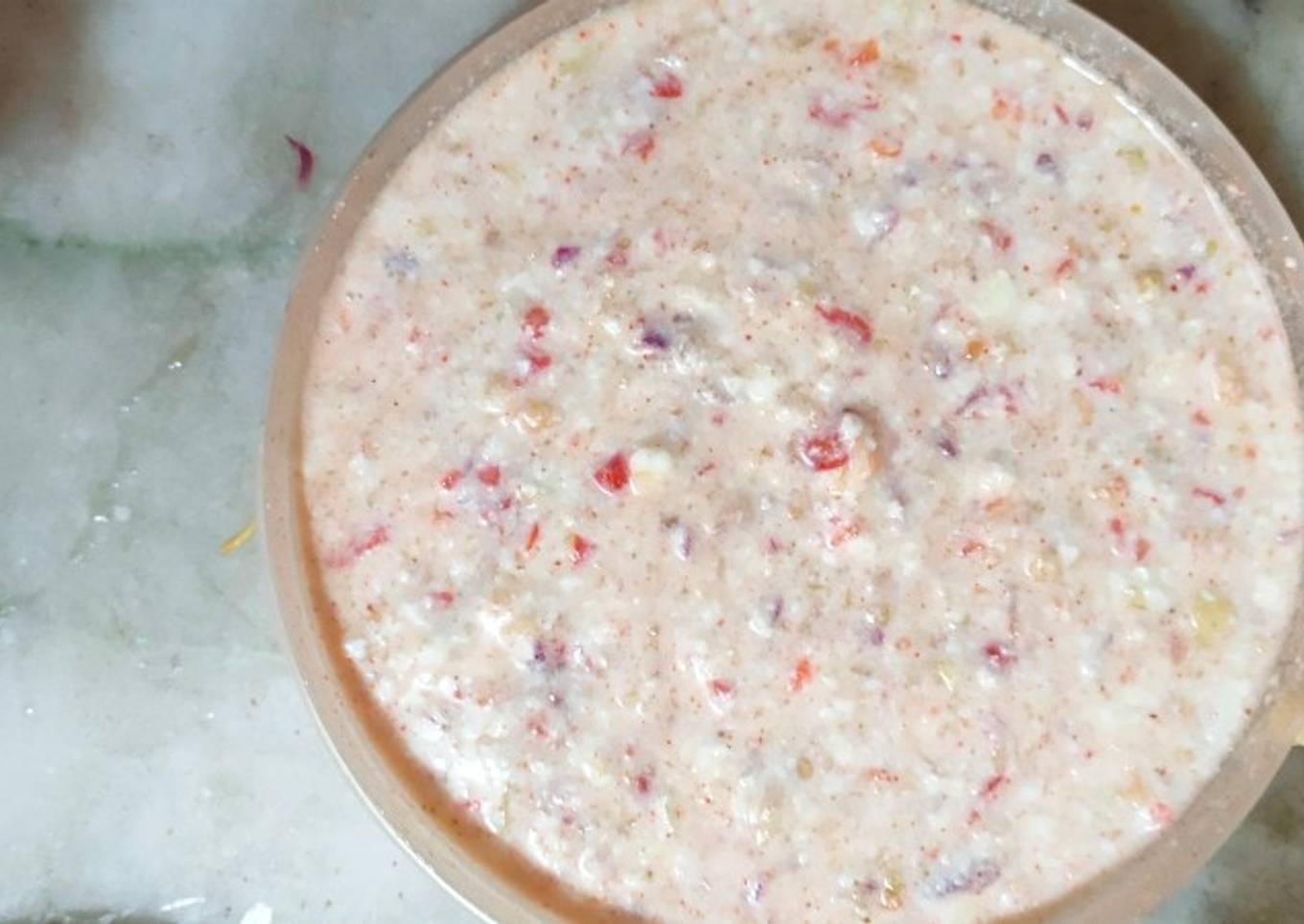 Fruit and veg raita