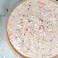Fruit and veg raita A picture of Fruit and veg raita.