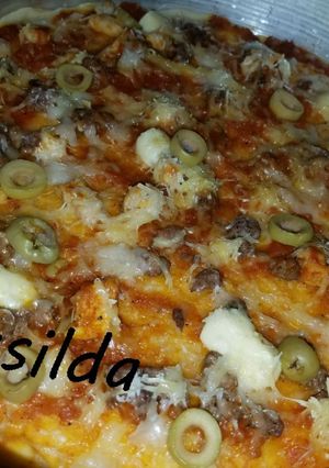 صورة لوصفة بيتزا