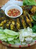 Cá lăng nướng cuốn bánh tráng