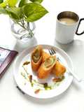 Bread Roll Crispy Vla Matcha
