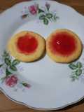 Galletitas con jalea de frutillas sin manteca