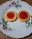 Galletitas con jalea de frutillas sin manteca
