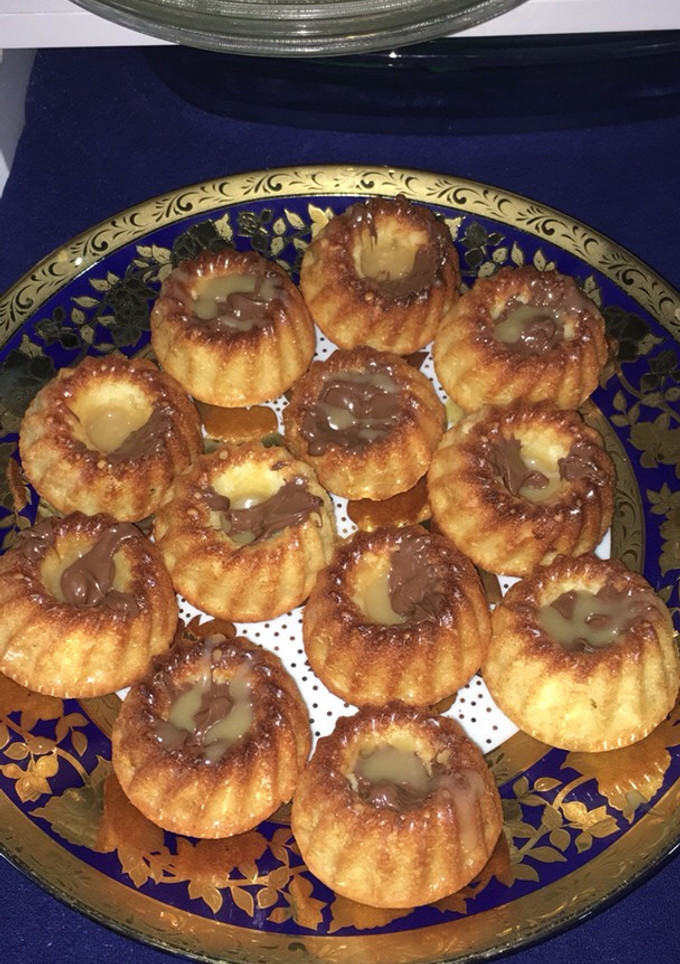 Una foto de Magdalenas de nutella y toffee