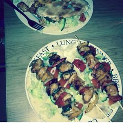 Peri peri chicken skewer home made kebabs A picture of Peri peri chicken skewer home made kebabs.