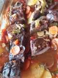Carne al horno con verduras