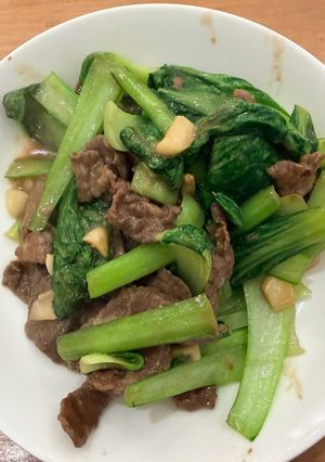 【炒】青江菜炒牛肉 的食譜成品照片