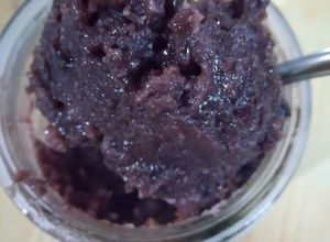 Una foto de [anko] o pasta dulce de porotos rojos 💜