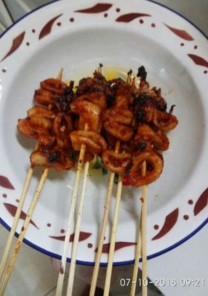Foto resep Sate cumi bumbu minimalis