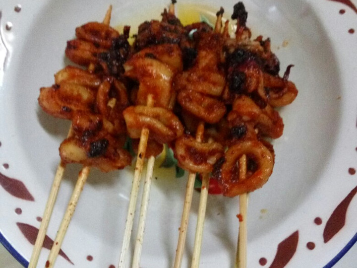 Ternyata ini lho! Cara mudah buat Sate cumi bumbu minimalis  lezat