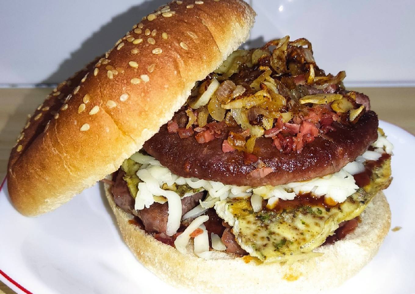Hamburguesa casera (no apta para cenar)