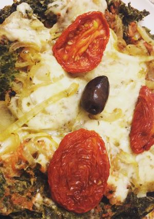 Una foto de Pizza de acelga
