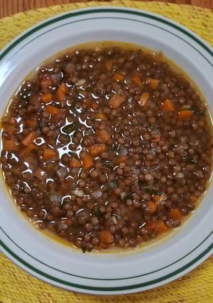Una foto de Lentejas a la mexicana veganas