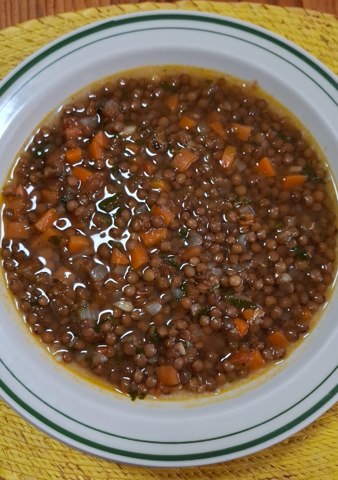 Una foto de Lentejas a la mexicana veganas