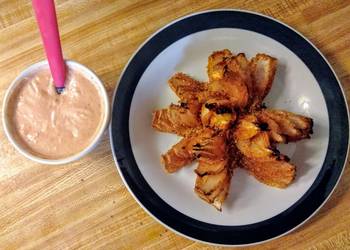 The New Way Cooking Recipe Baked blooming onion and dipping sauce Yummy