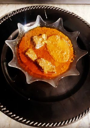 A picture of Aloo Ghosht.