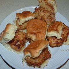 A picture of Ultimate chicken sliders .