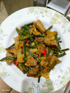Foto resep Tumis bombay daging sapi & kacang panjang