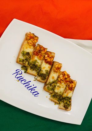 A picture of Tricoloured Toast Fingers.
