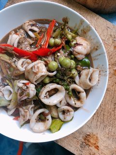 รูปของ ปลาหมึกผัดพริกไทยดำ