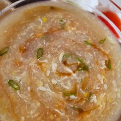 A picture of Chicken corn soup.