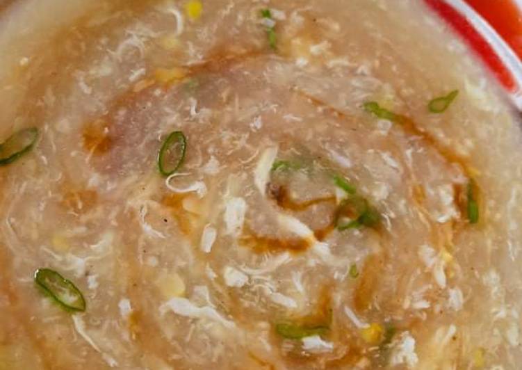 Recipe of Homemade Chicken corn soup