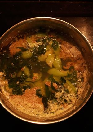 Hình của món Canh cua nấu mướp.