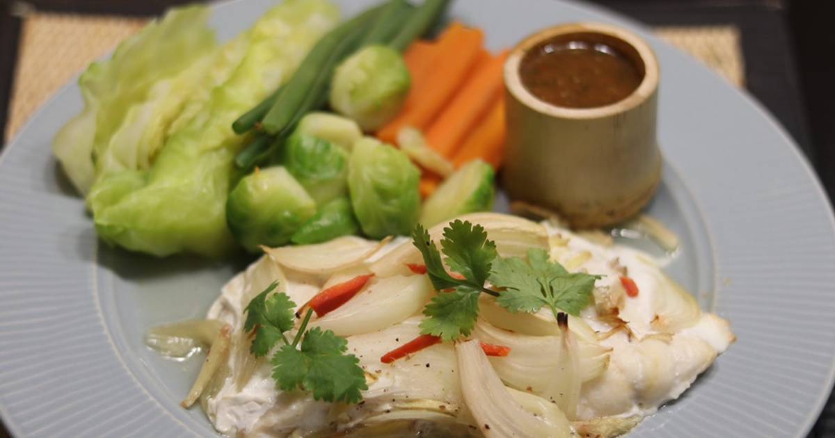 Steam haddock with ginger and soysauce 🐟 Recipe by Yui Miles Cookpad
