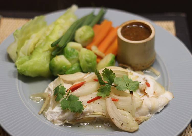 Simple Way to Make Any-night-of-the-week Steam haddock with ginger and soysauce 🐟