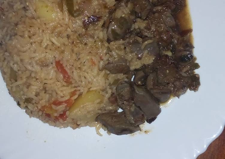 Fried rice with liver