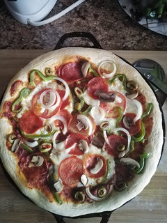 Una foto de Pizza casera