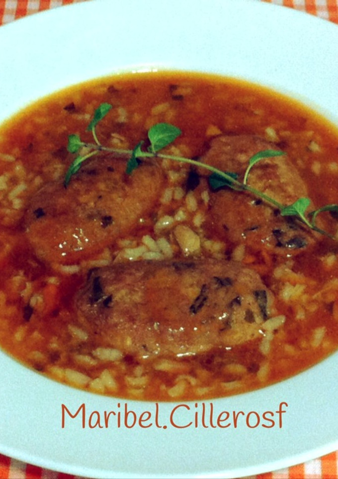 Una foto de Sopa de arroz con rellenos de atún (receta familiar con mi toque personal)