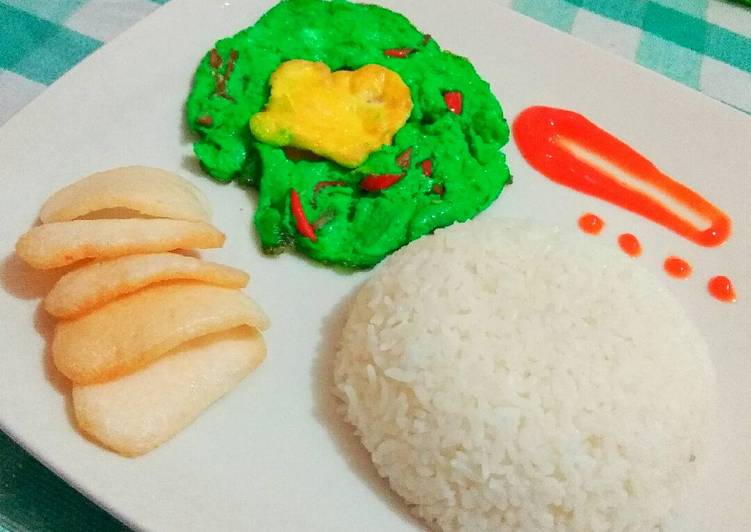 (Sarapan Cepat) Telur Pelangi + Nasi ✅