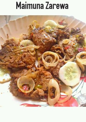 A picture of Pan grilled beef.