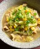 Cabbage & Pork Curry Soup